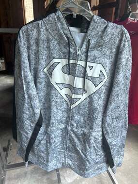 Superman Digital Camo Full Zip Hoodie Size 2XL